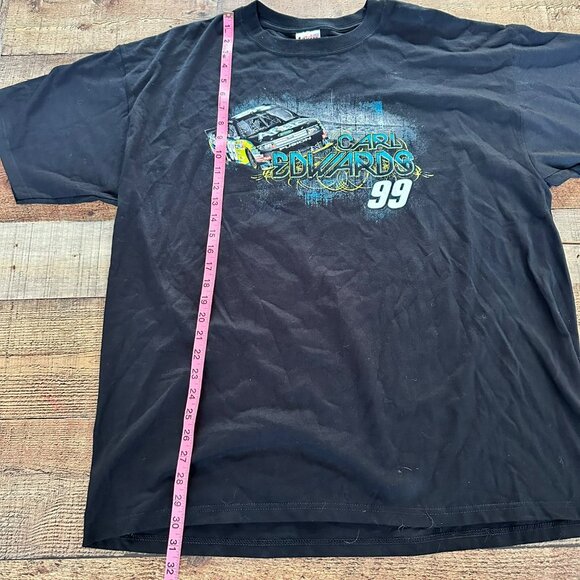 Carl Edwards NASCAR Chase Authentics Black Graphic T-Shirt 2XL 100% Cotton Racin - Picture 5 of 7
